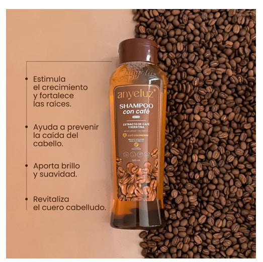 Shampoo Crecimiento Capilar Con Café Anyeluz