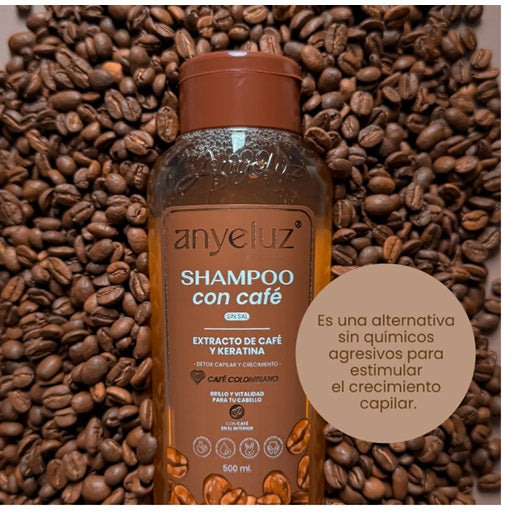 Shampoo Crecimiento Capilar Con Café Anyeluz