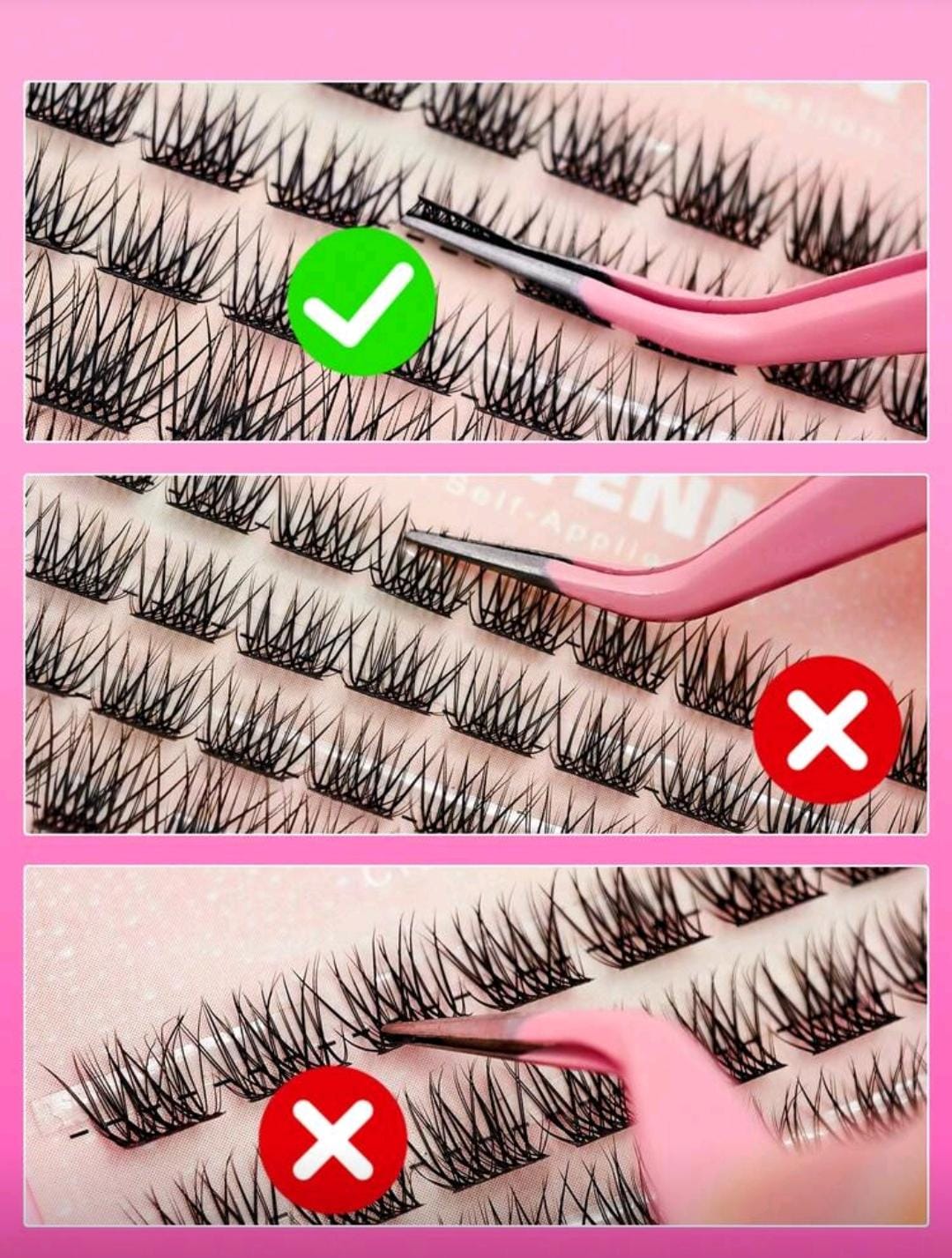 Set de Pestañas Juego x 154 Piezas (Rizo Natural) FLORA raíces invisibles