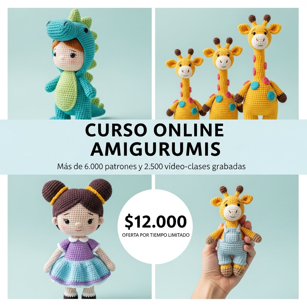 ✨ Aprende a HAcer AMIGURUMIS desde CERO !! Convierte en Experto y Genera Ingresos