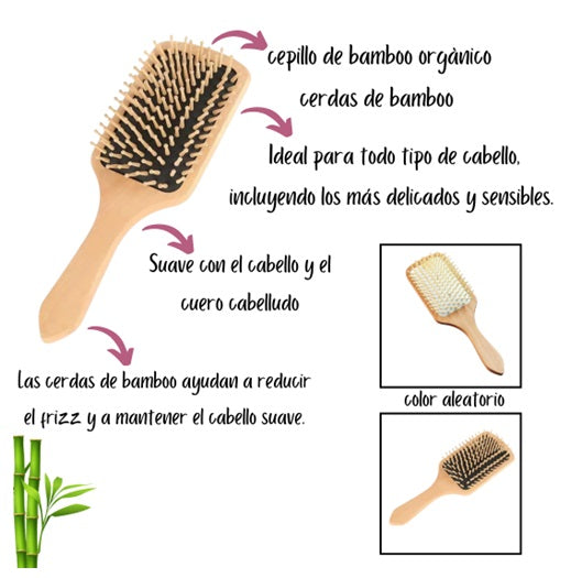 Cepillo de Madera Orgánico con Fibra de Bambu
