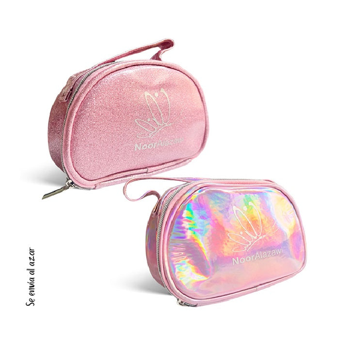 Set x12 Brochas Maquillaje Suavecitas Profesional + Cosmetiquera Glitter