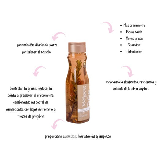 Shampoo Milagros Herbal Milagros con Romero
