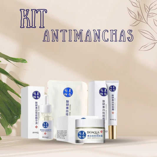 Kit Despigmentante Bioaqua Set x4 (Serum, Contorno de ojos, Crema hidratante, Mascarilla velo)