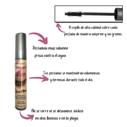 Pestañina Prosa Microfibras Extensiones Waterproof
