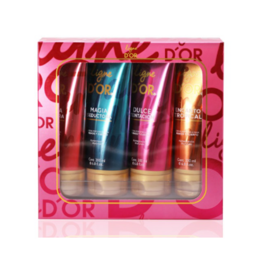 Set x4 Cremas Humectantes Corporales - Estuche Fragancias varias Ligne D-Or