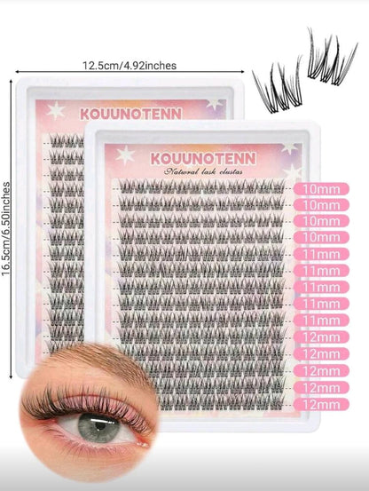 Set de Pestañas Juego x 154 Piezas (Rizo Natural) FLORA raíces invisibles