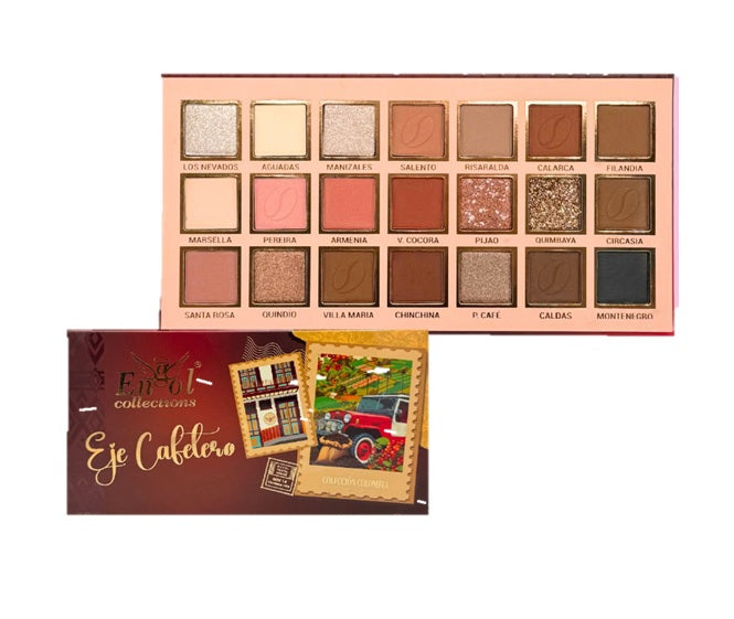 Paleta de Sombras EJE CAFETERO x 21 Tonos y textura Engol