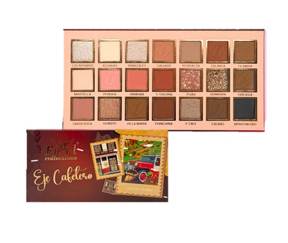 Paleta de Sombras EJE CAFETERO x 21 Tonos y textura Engol