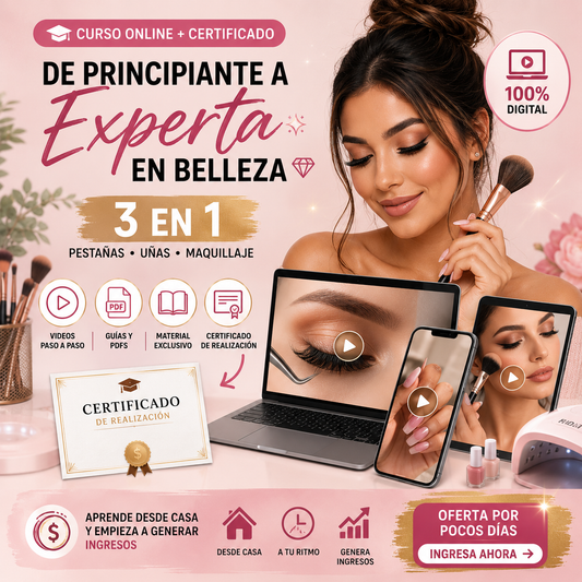De Principiante a Experta: 💎 BELLEZA 3 EN 1 PESTAÑAS, UÑAS Y MAQUILLAJE