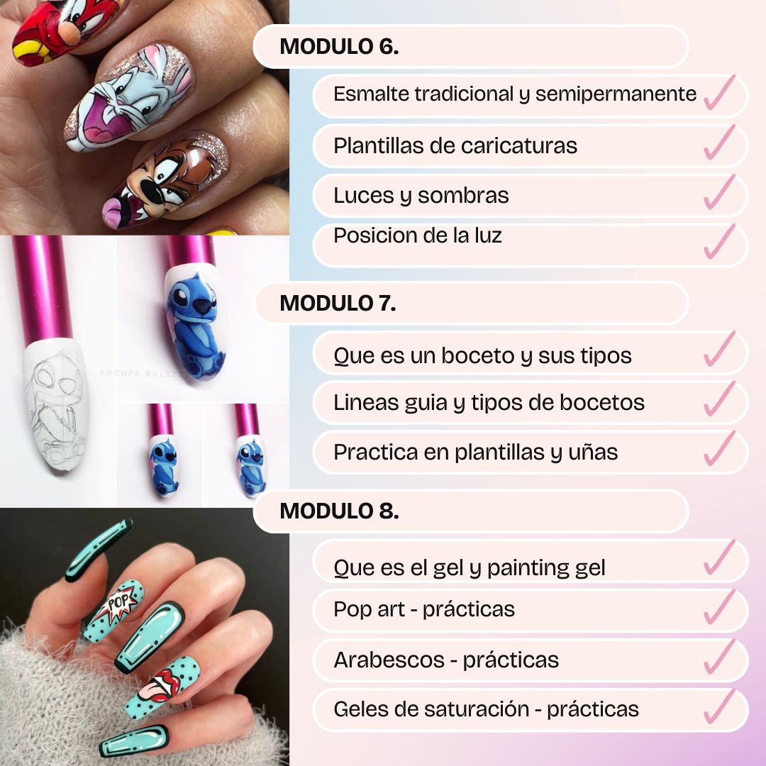 ✨ Conviertete en Manicurista con nuestro curso Express, Incluye ( + de 250 Plantillas , Técnicas y Guías)💅