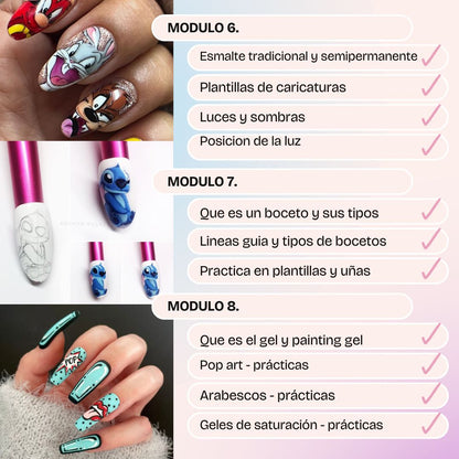 ✨ Conviertete en Manicurista con nuestro curso Express, Incluye ( + de 250 Plantillas , Técnicas y Guías)💅