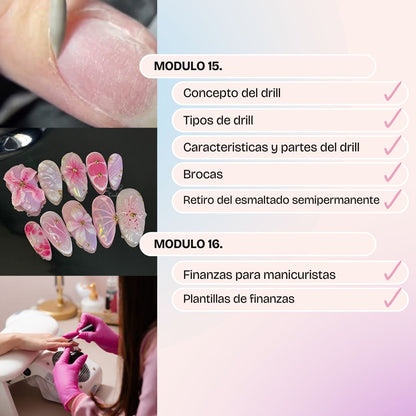 ✨ Conviertete en Manicurista con nuestro curso Express, Incluye ( + de 250 Plantillas , Técnicas y Guías)💅