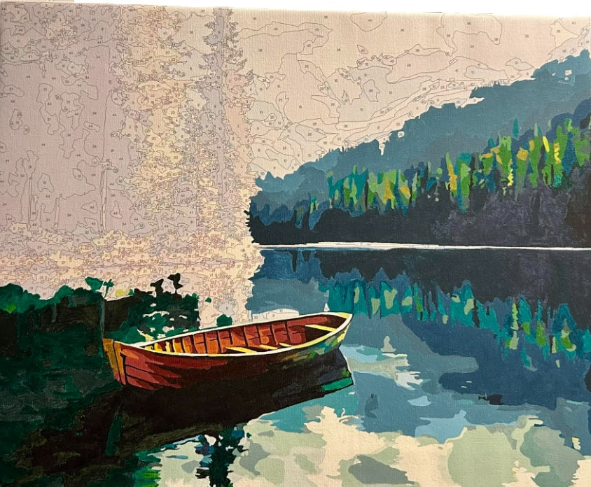 Kit Lienzo para Pintar Numerado (24 colores) + Brochas - Bote