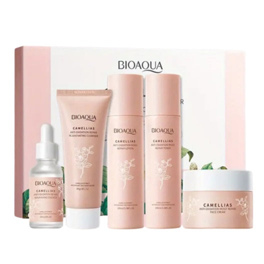 Kit x5  Antiedad Camelias Bioaqua (Estuche de Lujo)