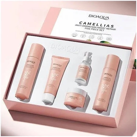 Kit x5  Antiedad Camelias Bioaqua (Estuche de Lujo)