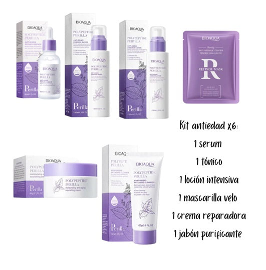 Kit x6 Antiedad Polipeptidos Bioaqua