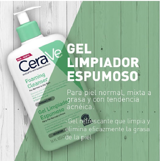 CeraVe  - Gel Limpiador Espumoso - 236 ml