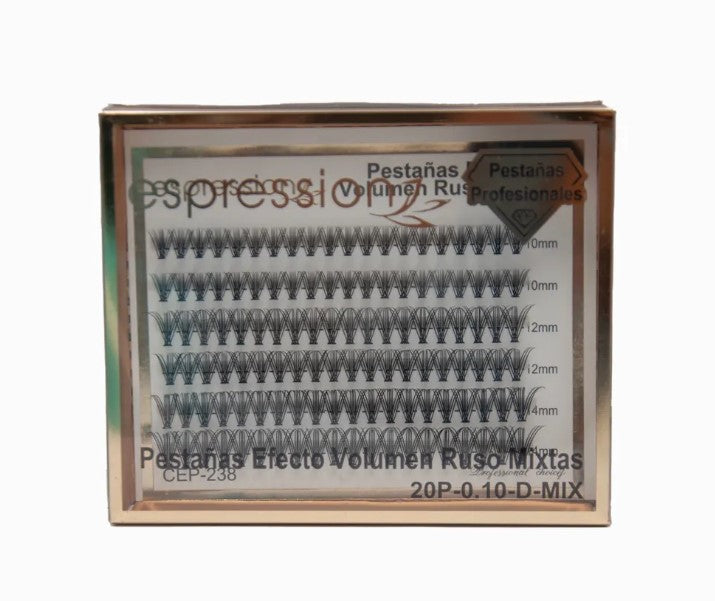 Juego de Extension de Pestañas  Expression Efecto Ruso