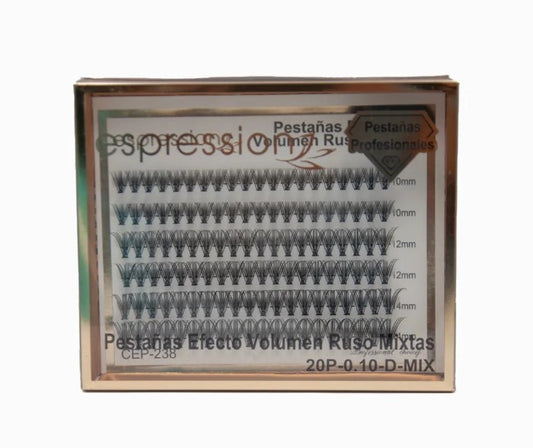 Juego de Extension de Pestañas  Expression Efecto Ruso