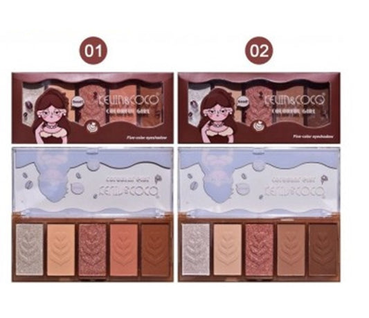 Paleta de Sombra de Ojos Kevin&Coco x 5 Tonos