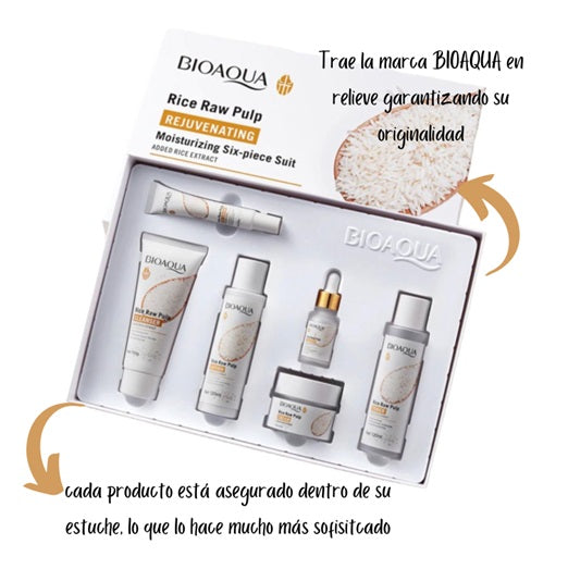 Kit x6 Antimanchas Extracto de Arroz Bioaqua  (Estuche de Lujo)