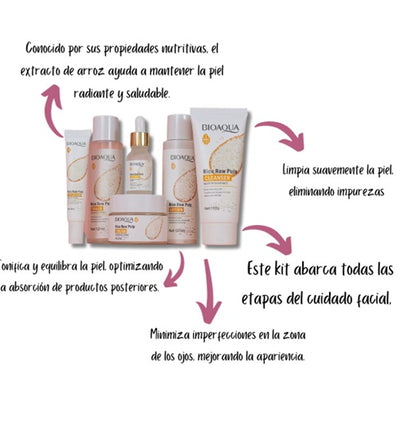 Kit x6 Antimanchas Extracto de Arroz Bioaqua  (Estuche de Lujo)