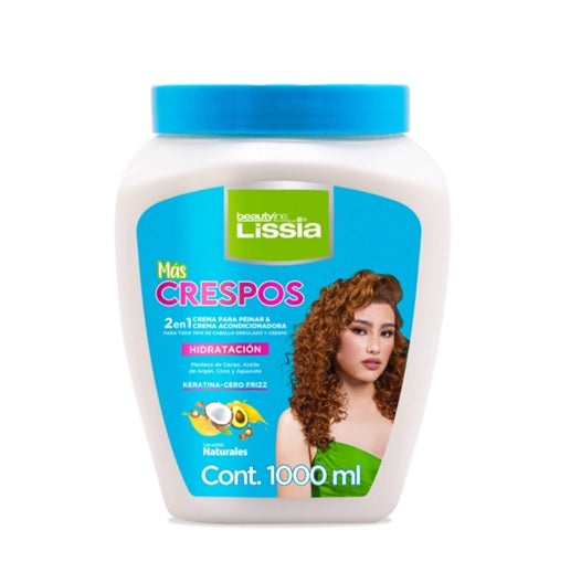 Crema Mas Rizos Crespos Lissia 2 en 1 1000mL