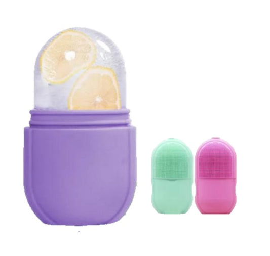 Molde Masajeador Facial Silicona de Hielo Multicolor