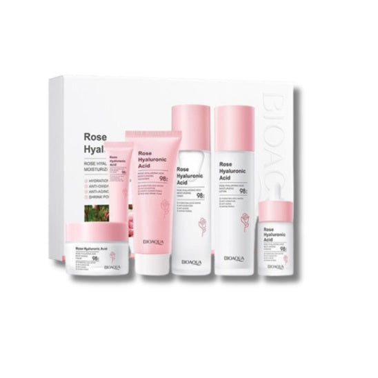 Kit  x6 Facial Hialuronico Rosas Bioaqua con estuche de lujo  (Estuche de Lujo)