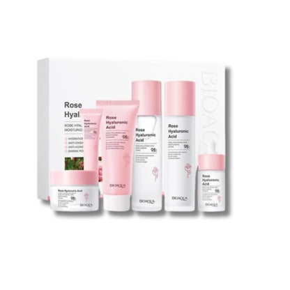 Kit  x6 Facial Hialuronico Rosas Bioaqua con estuche de lujo  (Estuche de Lujo)