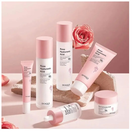Kit  x6 Facial Hialuronico Rosas Bioaqua con estuche de lujo  (Estuche de Lujo)