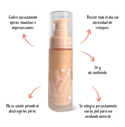 Base Natural Radiant Alta cobertura Ushas 30 grs